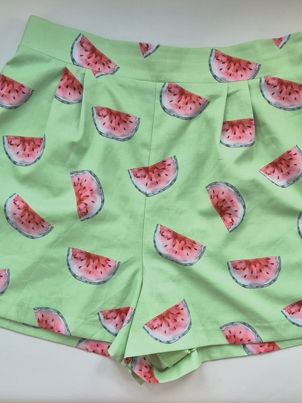 Hutch - Anthropologie Women's Green Watermelon Print Shorts, Size Large